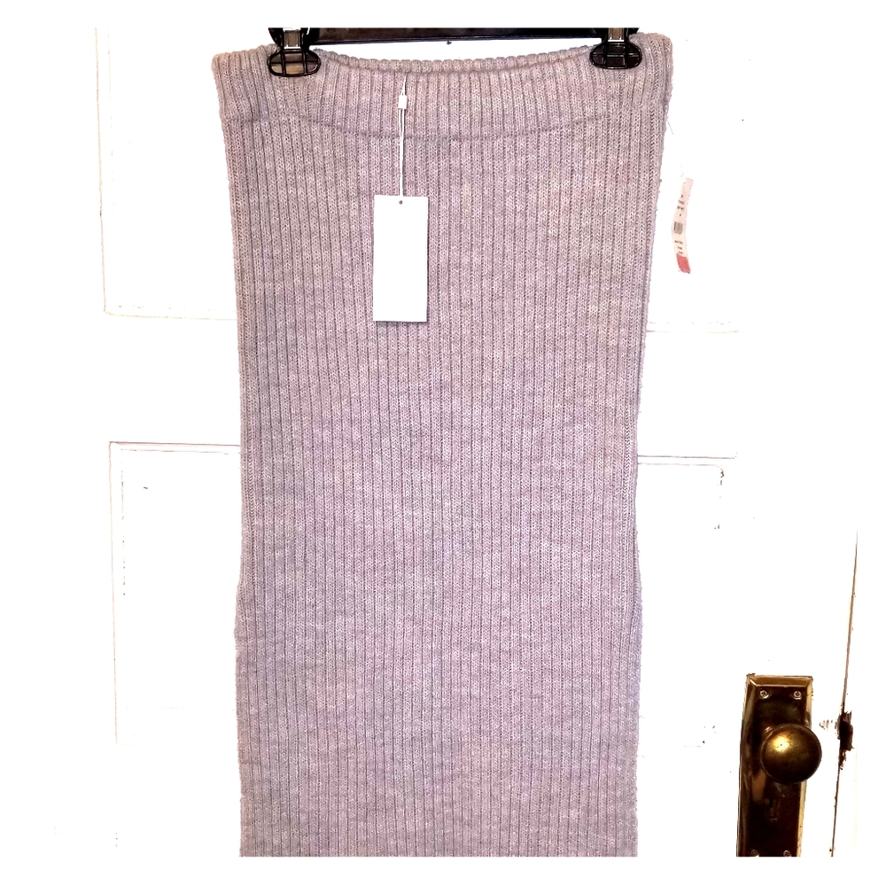 Sweater maxi skirt grey